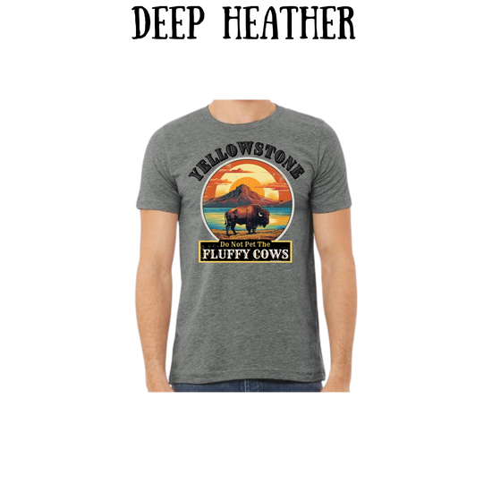 CP - Yellowstone: Fluffy Cows - Unisex Tee - Pinks, Purples, Neutrals