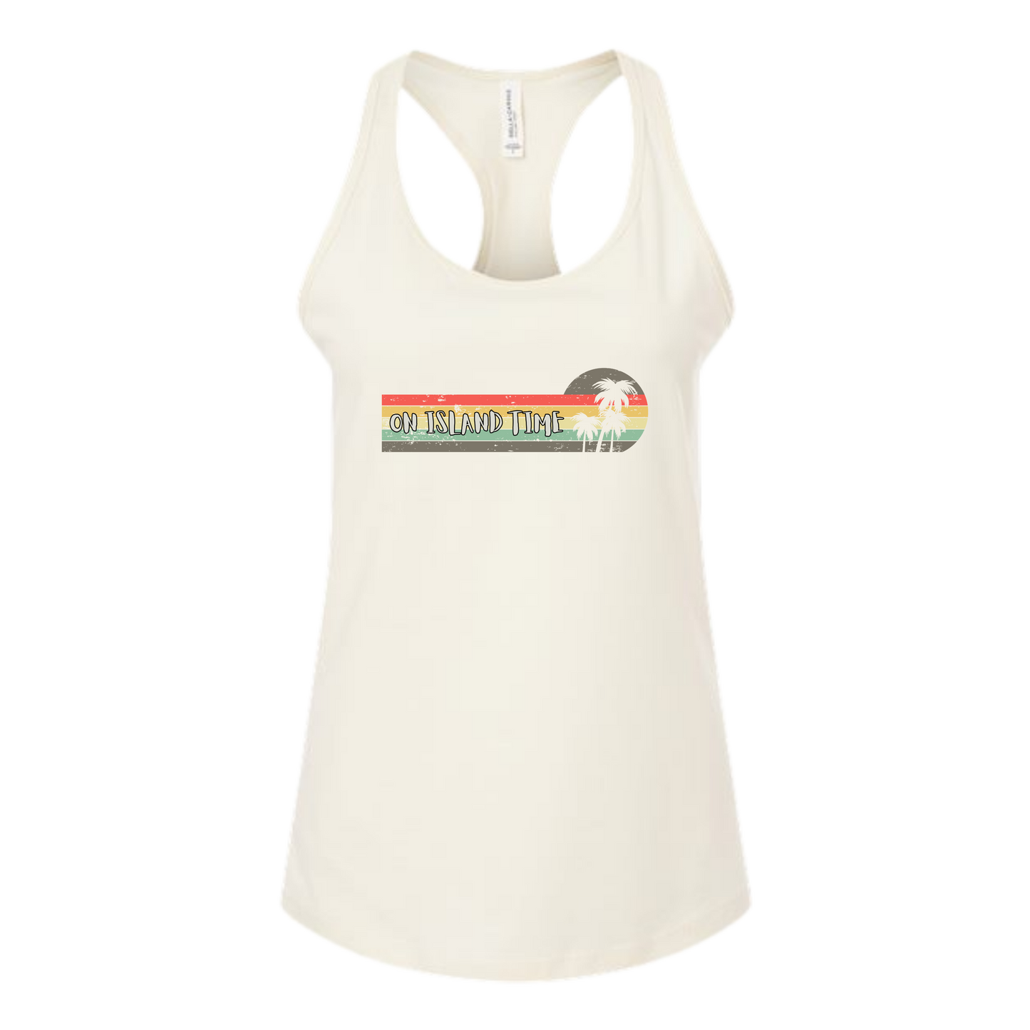 On Island Time - Bella+Canvas - Women's Jersey Racerback Tank