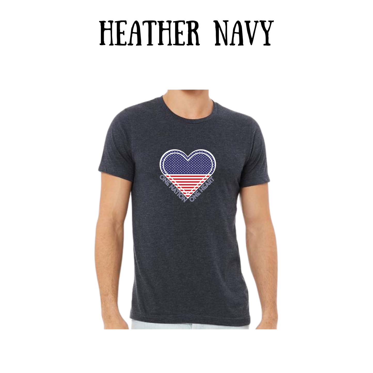 PP - One Nation One Heart - Unisex Tee - Blues