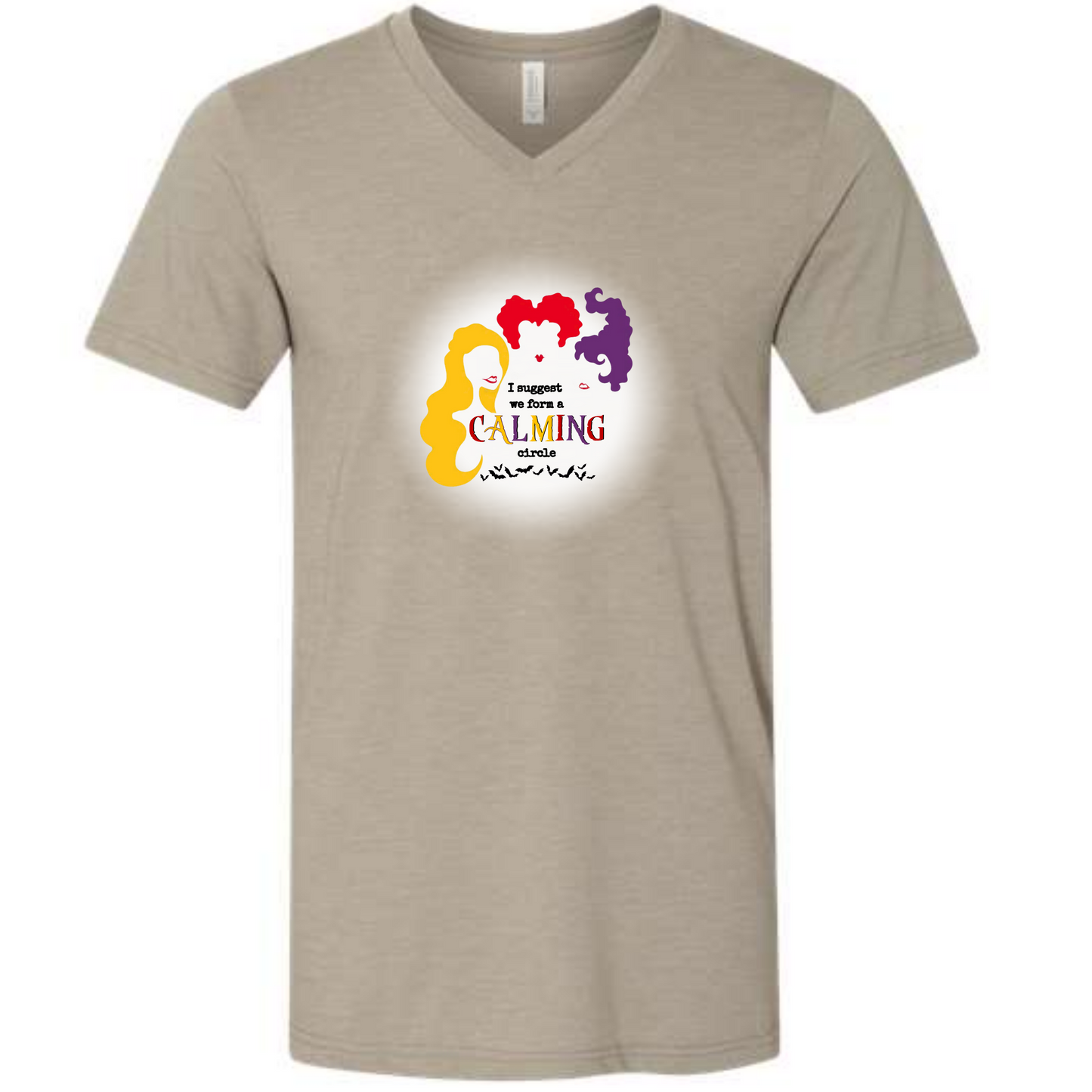 Calming Circle - Unisex V-Neck - Neutral Colors