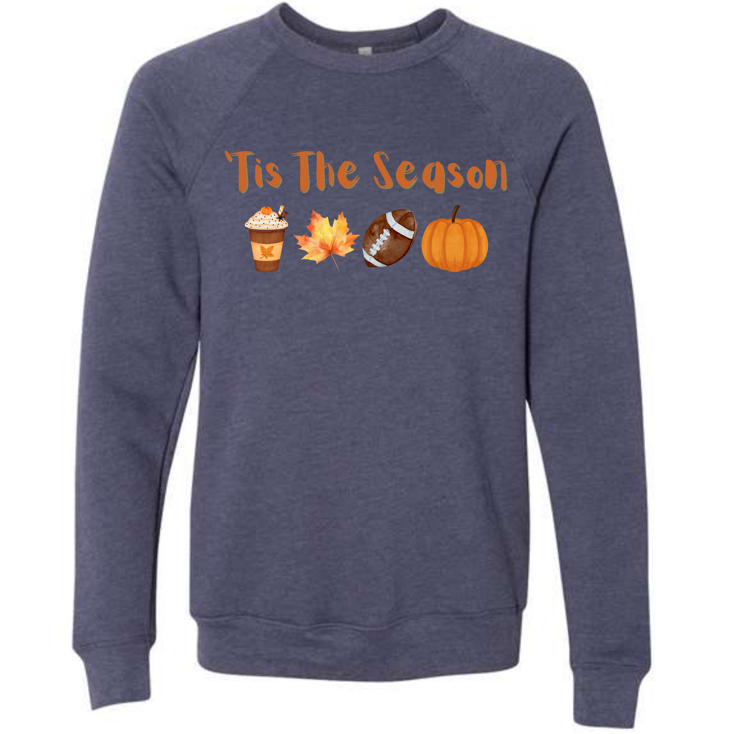 'Tis the Season - Fall - Sponge Fleece Raglan Sweatshirt - Blues, Purples