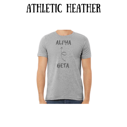 beta to alpha - unisex tee - pinks, purples, neutrals