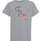Loves Jesus & America too - Comfort Colors - Heavyweight Youth Tee - Neutral Colors & Blues