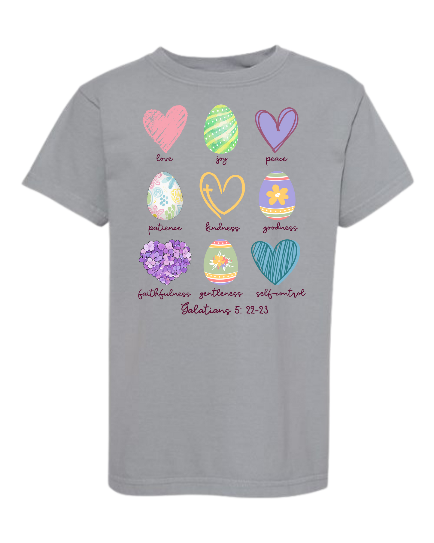 Galatians 5 - Easter - Comfort Colors - Heavyweight Youth Tee - Neutral Colors & Blues