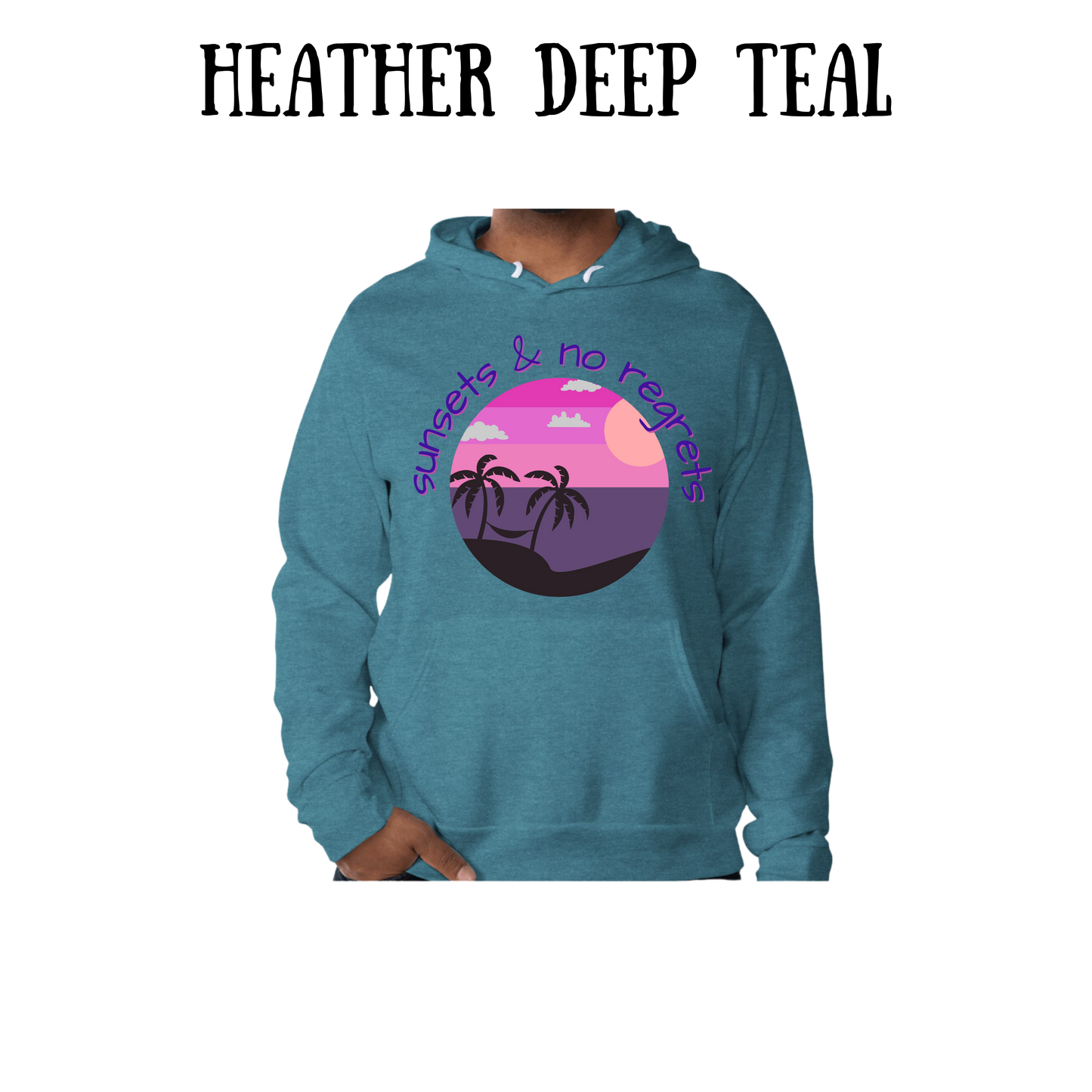 VP - Sunsets & No Regrets - Sponge Fleece Hoodie - Blues, Purples