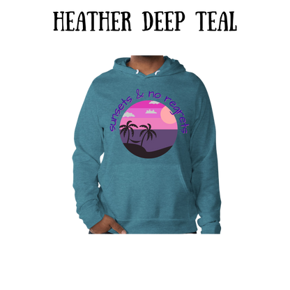VP - Sunsets & No Regrets - Sponge Fleece Hoodie - Blues, Purples