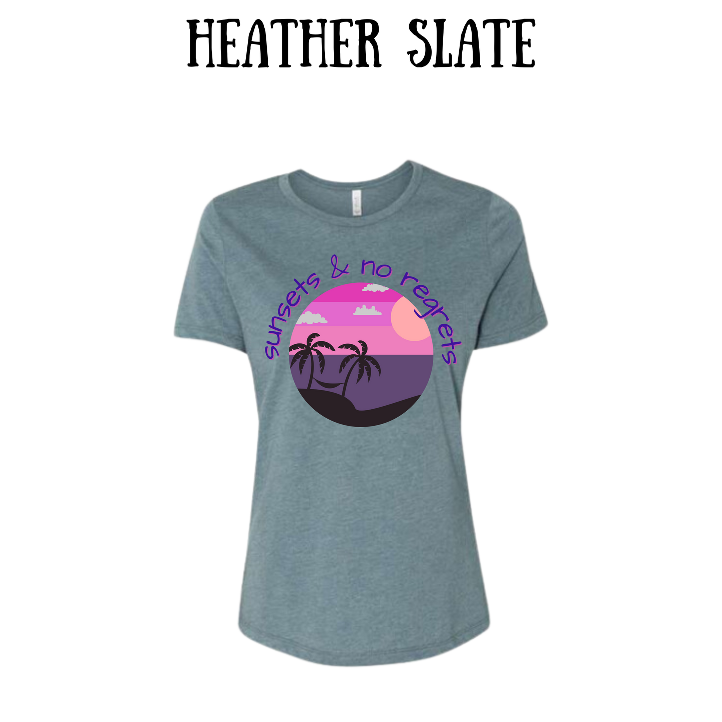 VP - Sunsets & No Regrets - Women's Relaxed Fit Tee - Neutrals