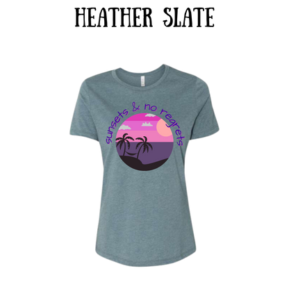 VP - Sunsets & No Regrets - Women's Relaxed Fit Tee - Neutrals