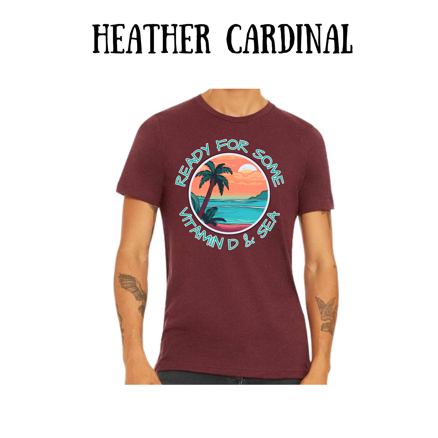 VP - Ready For Some Vitamin D & Sea - Unisex Tee - Yellows, Oranges, Reds