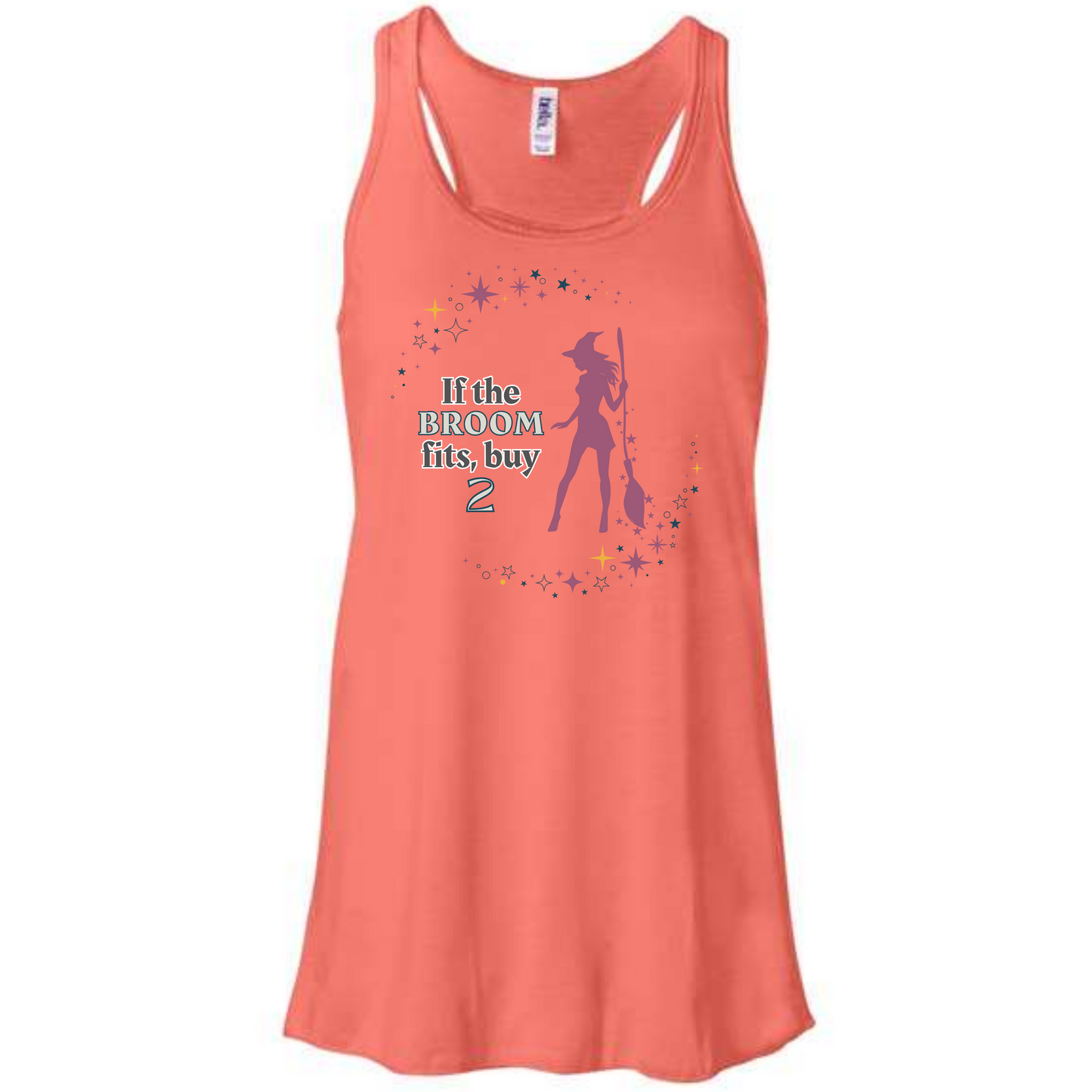 HP - If The Broom Fits - Women's Flowy Racerback Tank