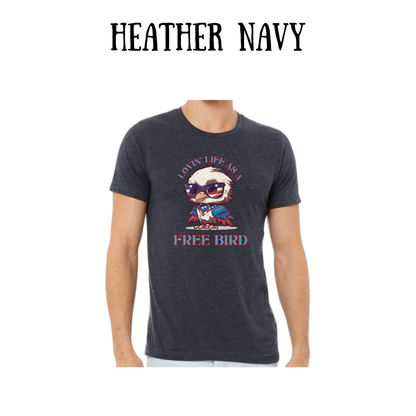 PP - Lovin' Life As A Free Bird - Unisex Tee - Blues
