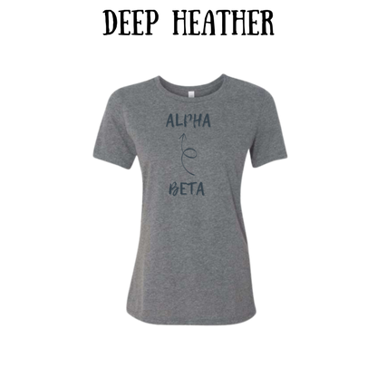 beta to alpha - women's relaxed fit tee - neutrals