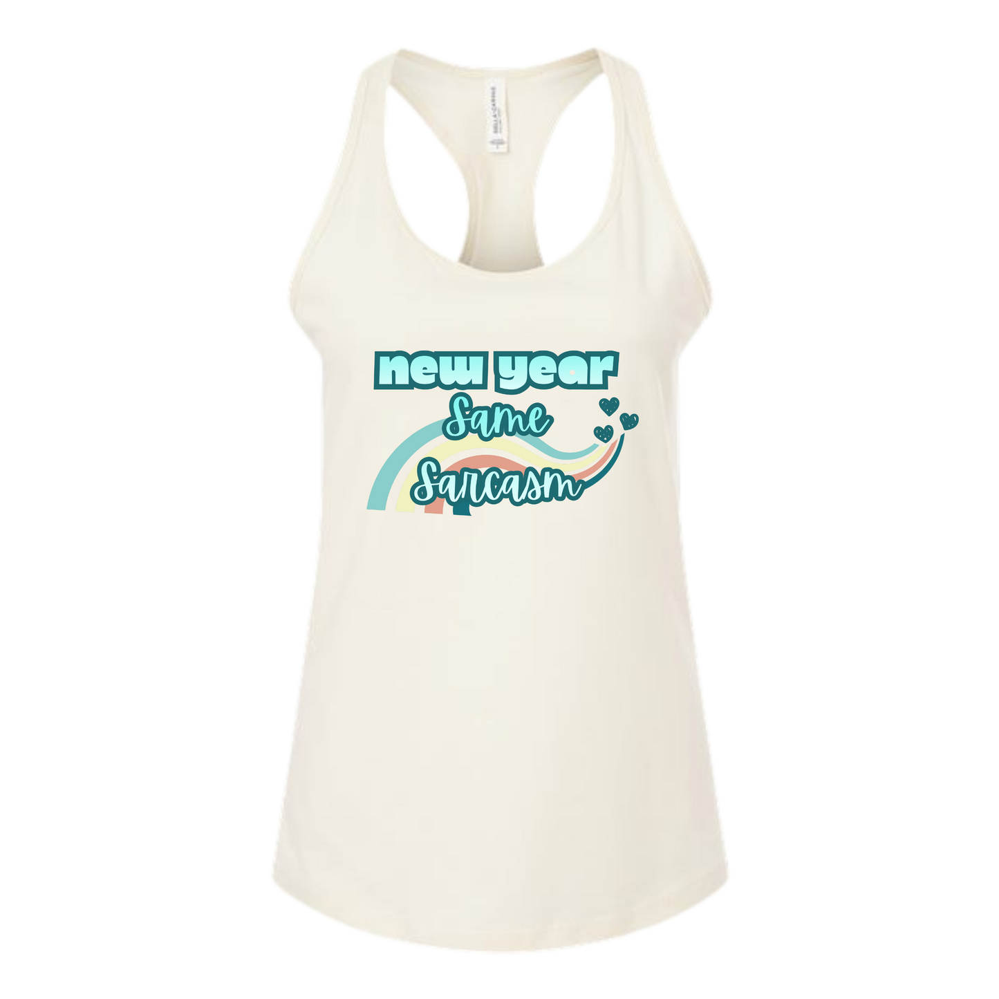New Year Same Sarcasm - Bella+Canvas - Women's Jersey Racerback Tank