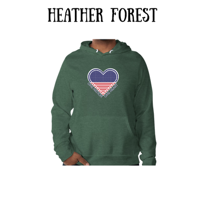 PP - One Nation One Heart - Sponge Fleece Hoodie - Greens, Neutrals