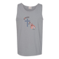 Loves Jesus & America too - Comfort Colors - Unisex Tank - Neutral Colors & Blues