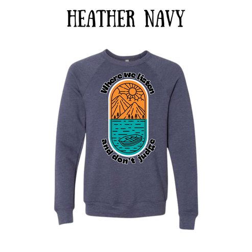 CP - Where We Listen and Don't Judge - Sponge Fleece Raglan Sweatshirt - Blues, Purples