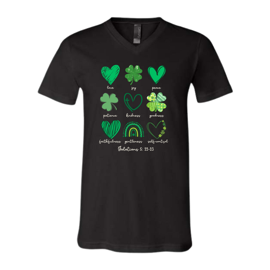 Galatians 5 - St Patrick's Day - Bella+Canvas - Unisex V-Neck - Neutral Colors