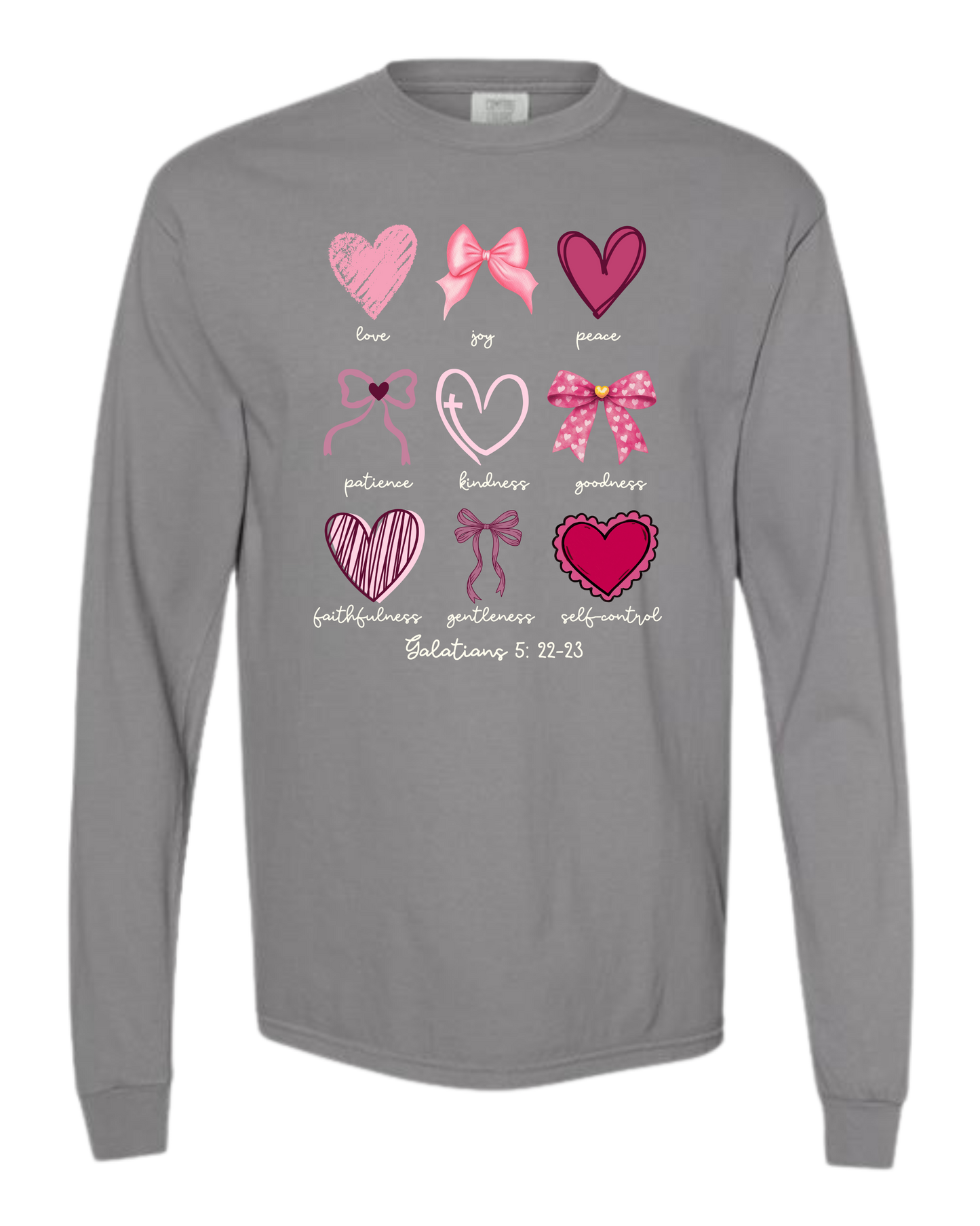 Galatians 5 - Valentines - Comfort Colors - Heavyweight Long Sleeve Tee - Neutral Colors