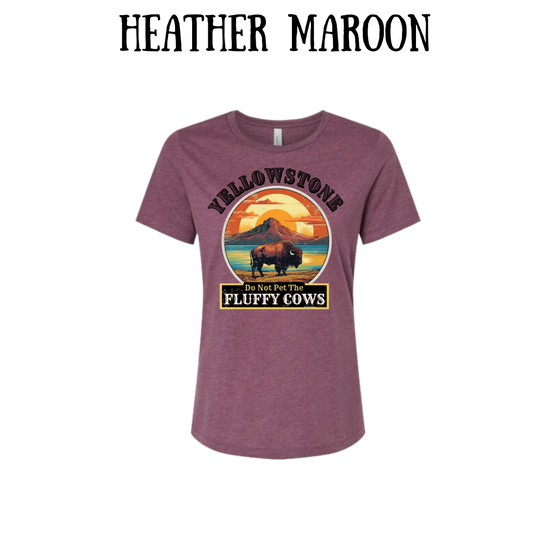 CP - Yellowstone: Fluffy Cows - Women's Relaxed Fit Tee - Assorted Colors