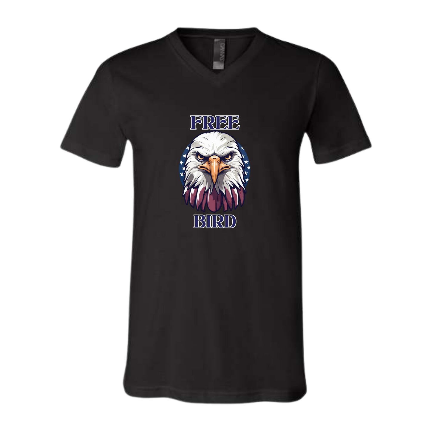 Free Bird - Bella+Canvas - Unisex V-Neck - Neutral Colors