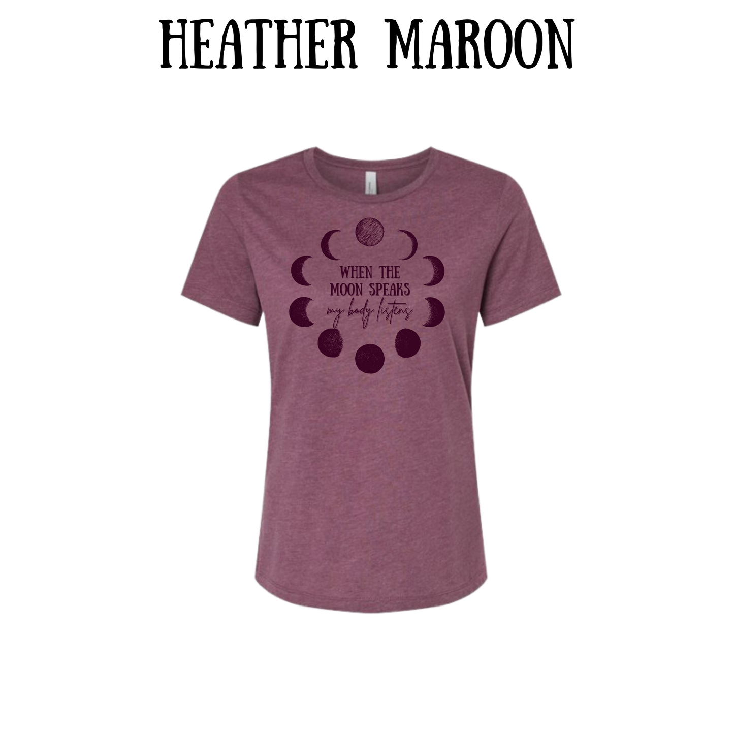 when the moon speaks - women's relaxed fit tee - assorted colors