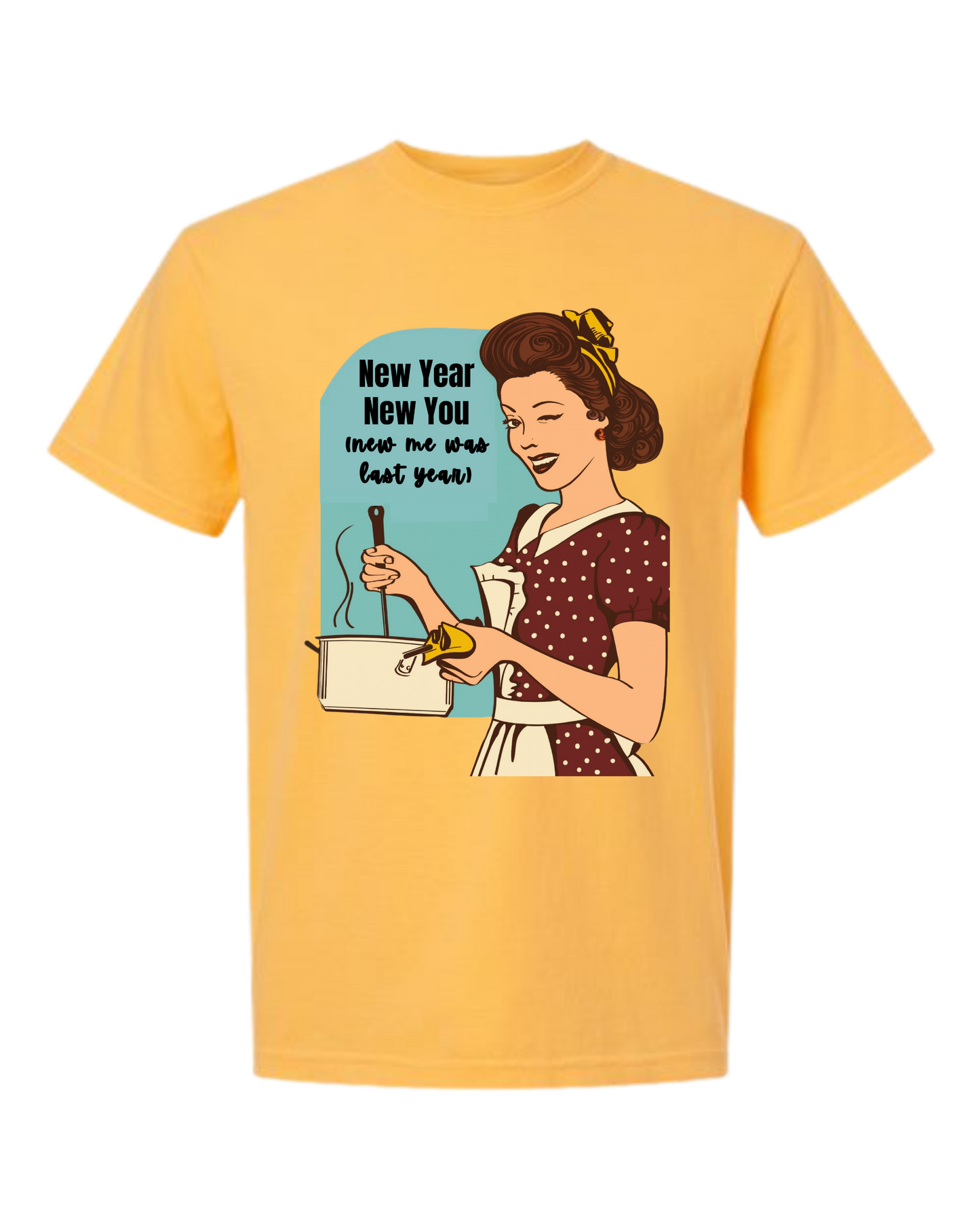 New Year New You - Comfort Colors - Heavyweight Unisex Tee - Yellows, Oranges, Reds