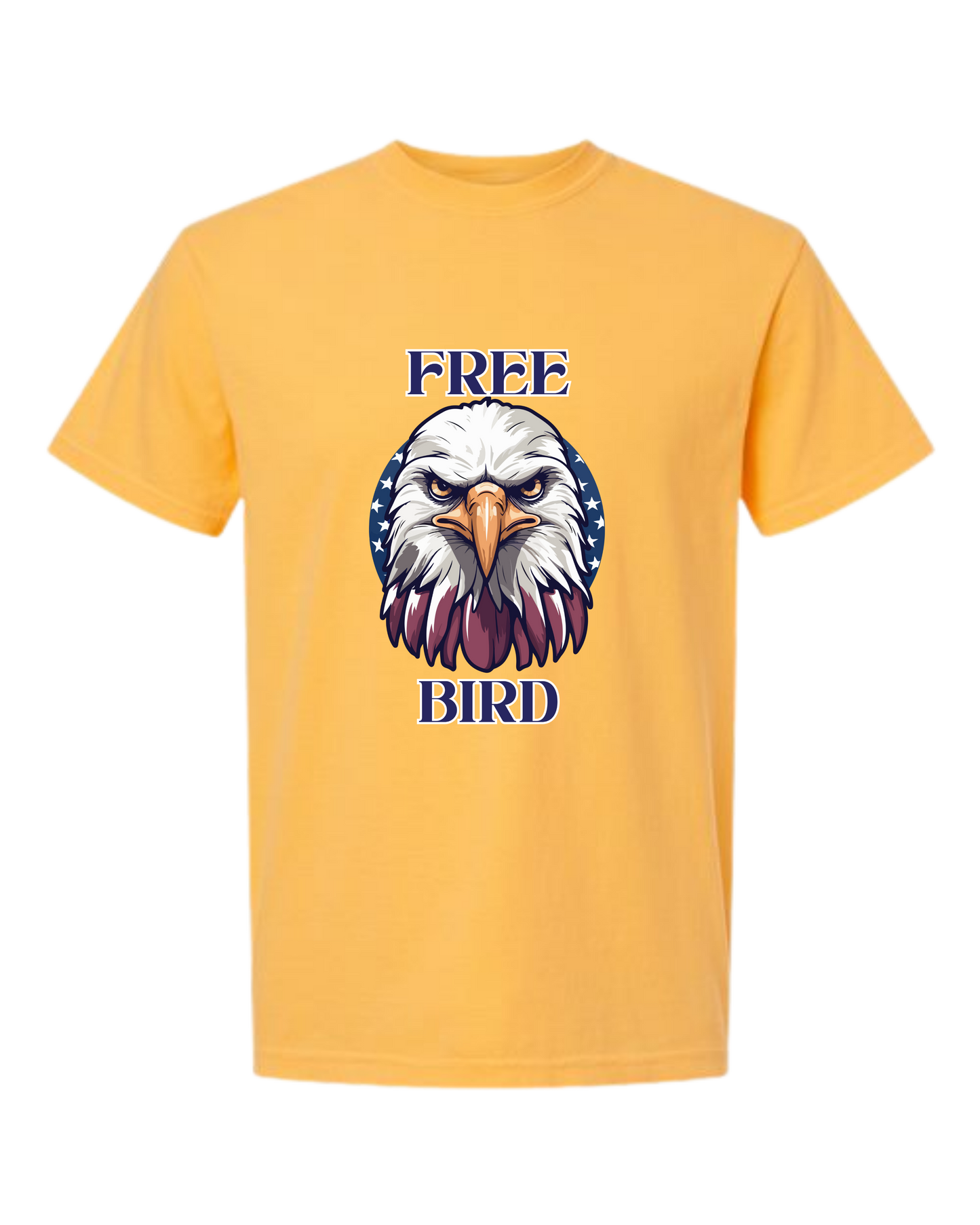 Free Bird - Comfort Colors - Heavyweight Unisex Tee - Yellows, Oranges, Reds