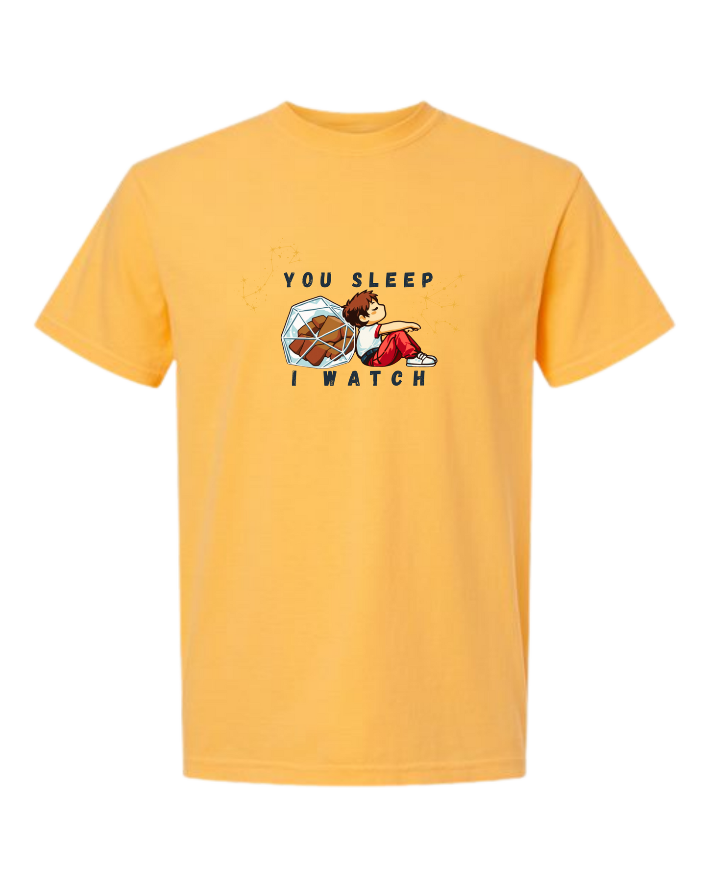 You Sleep I Watch - Comfort Colors - Heavyweight Unisex Tee - Yellows, Oranges, Reds