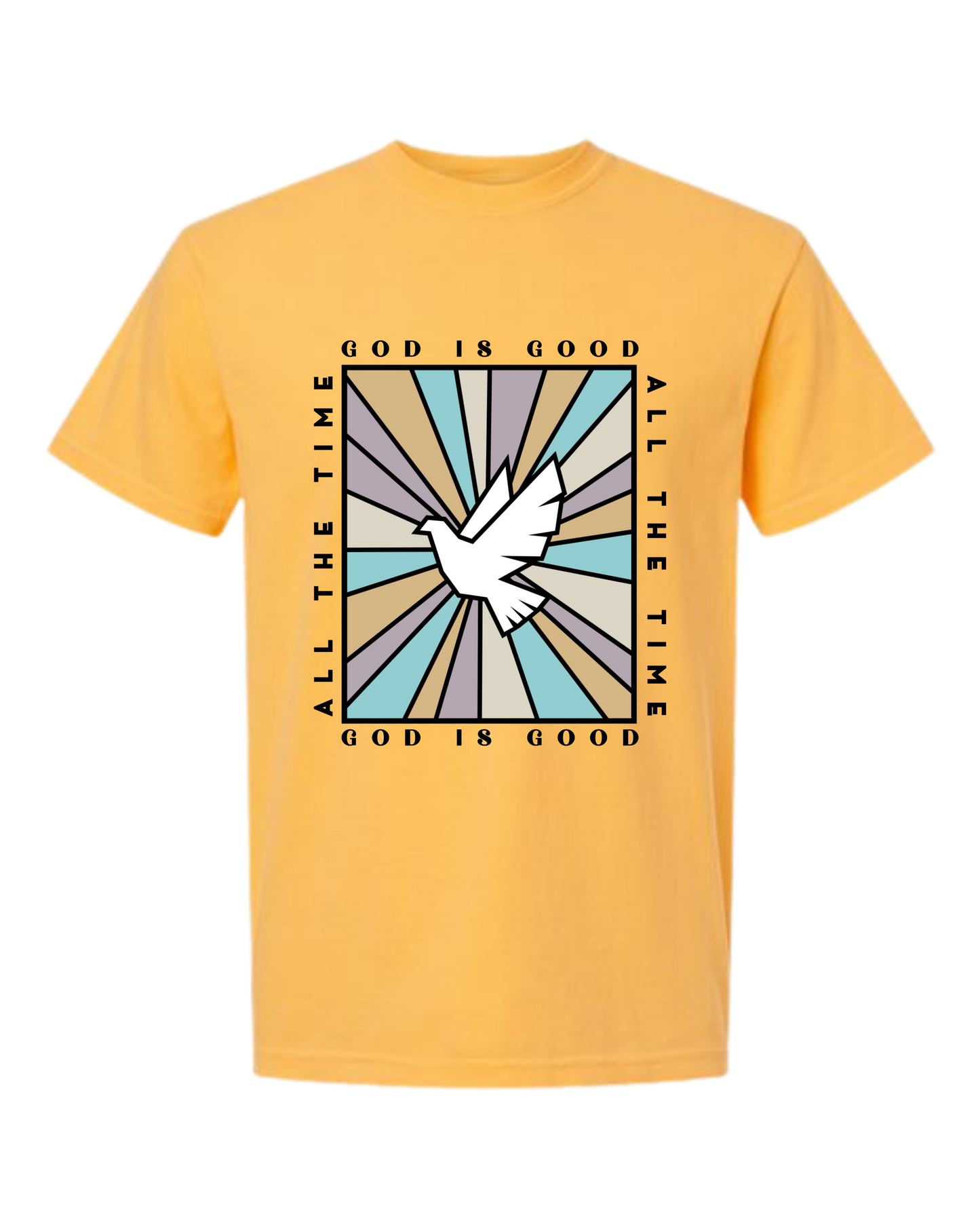 God Is Good - Comfort Colors - Heavyweight Unisex Tee - Yellows, Oranges, Reds