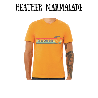 VP - On Island Time - Unisex Tee - Yellows, Oranges, Reds