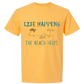Life Happens The Beach Helps - Comfort Colors - Heavyweight Unisex Tee - Yellows, Oranges, Reds