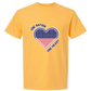 One Nation One Heart - Comfort Colors - Heavyweight Unisex Tee - Yellows, Oranges, Reds