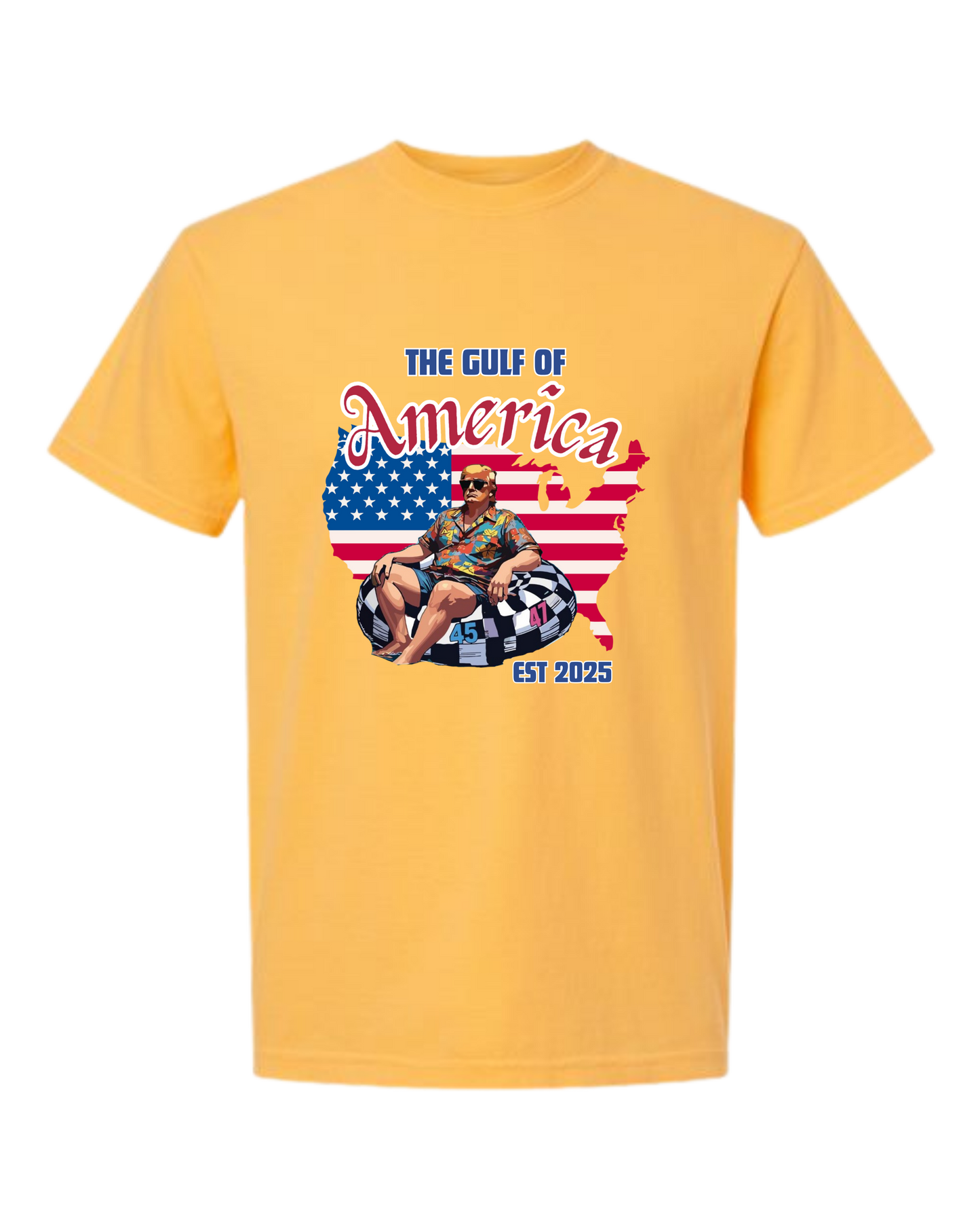 The Gulf of America - Comfort Colors - Heavyweight Unisex Tee - Yellows, Oranges, Reds
