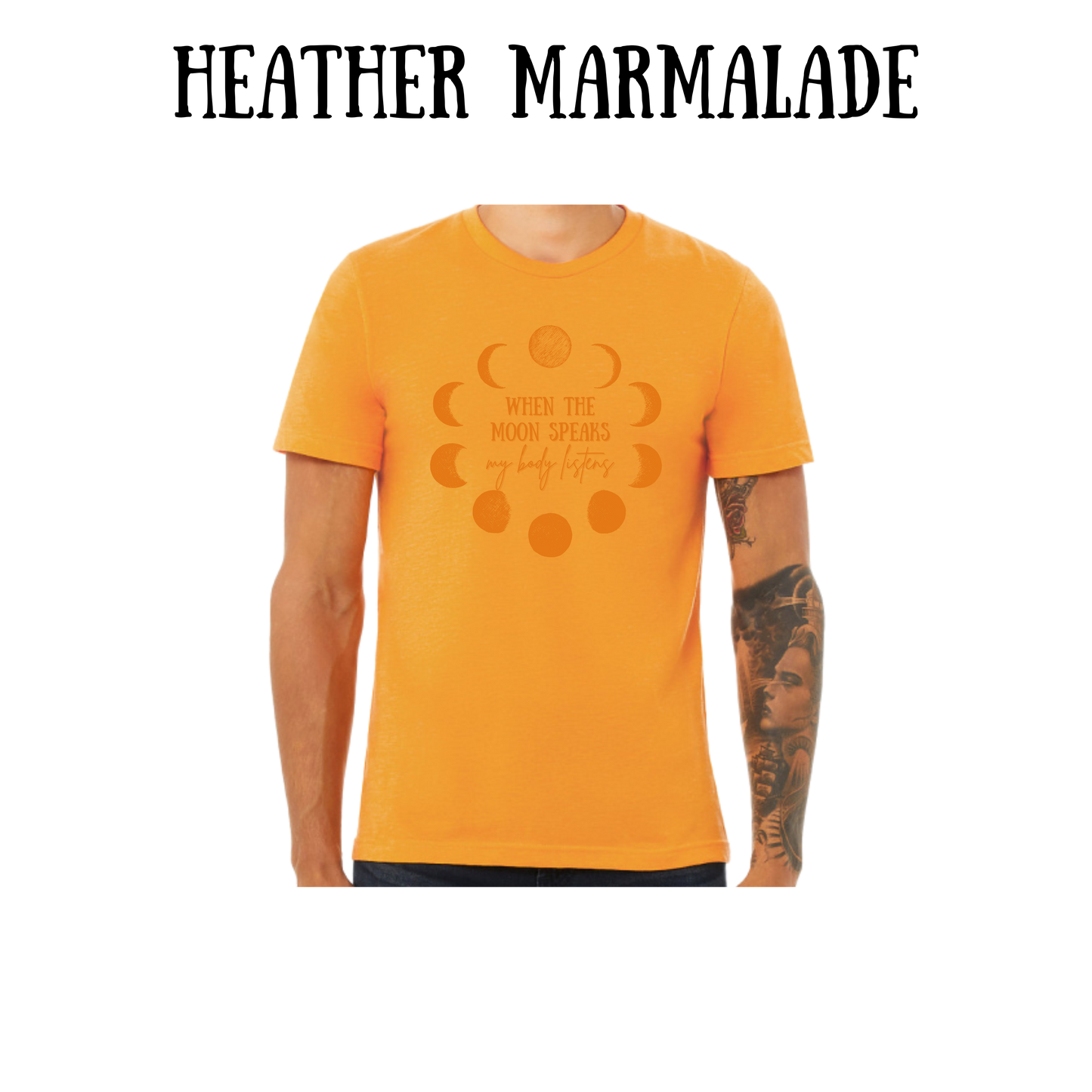 BP - When The Moon Speaks - unisex tee - yellows, oranges, reds