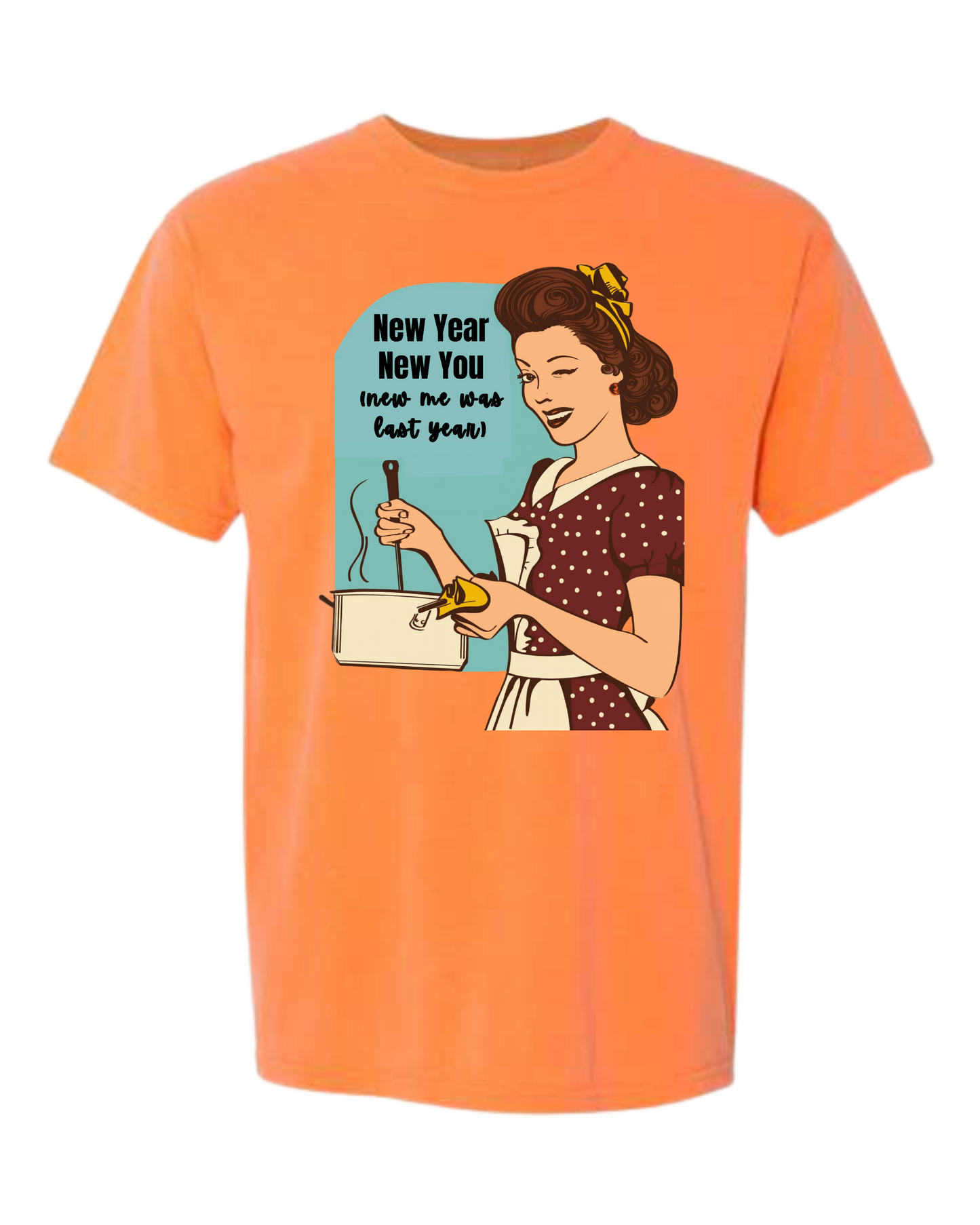 New Year New You - Comfort Colors - Heavyweight Unisex Tee - Yellows, Oranges, Reds