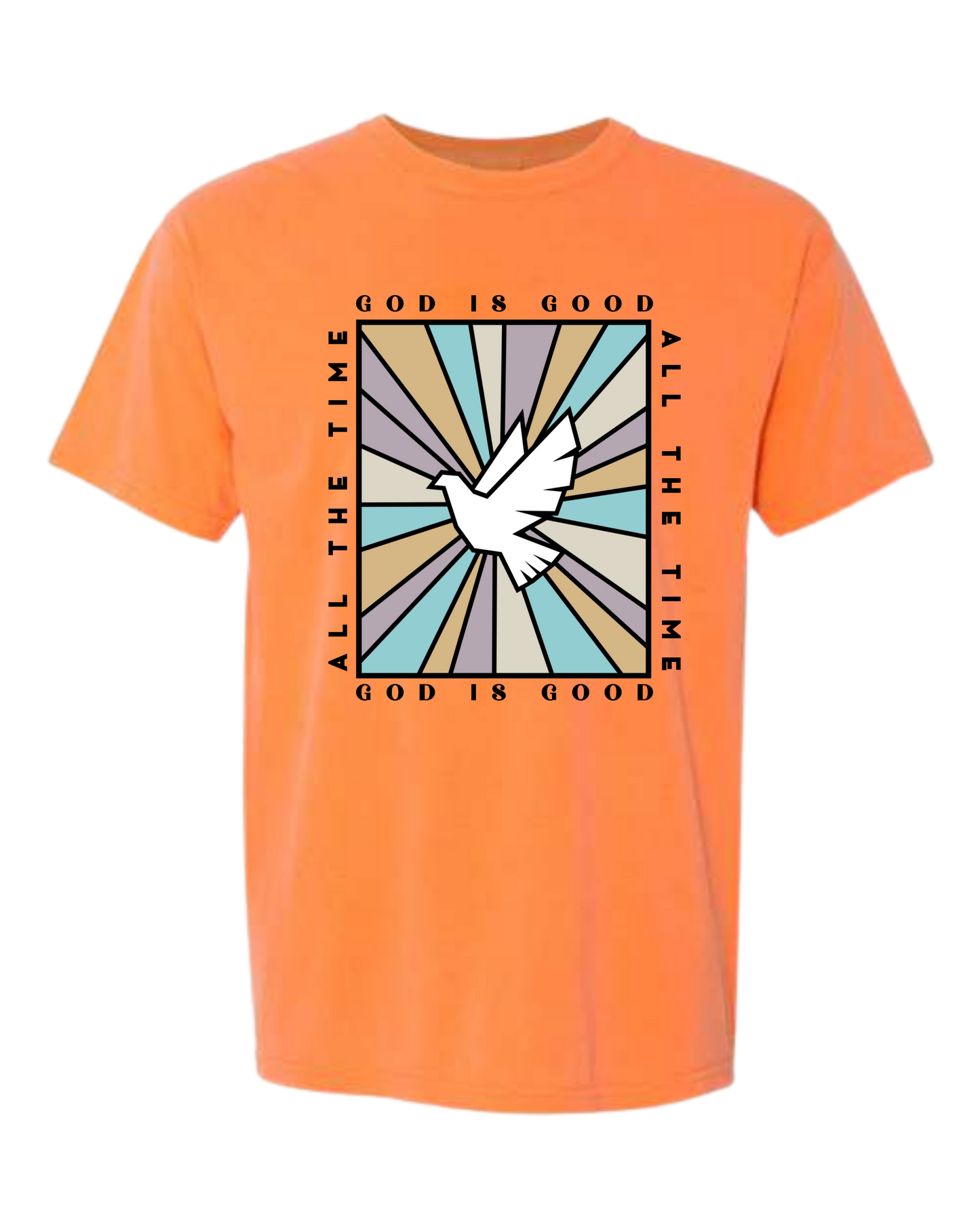 God Is Good - Comfort Colors - Heavyweight Unisex Tee - Yellows, Oranges, Reds