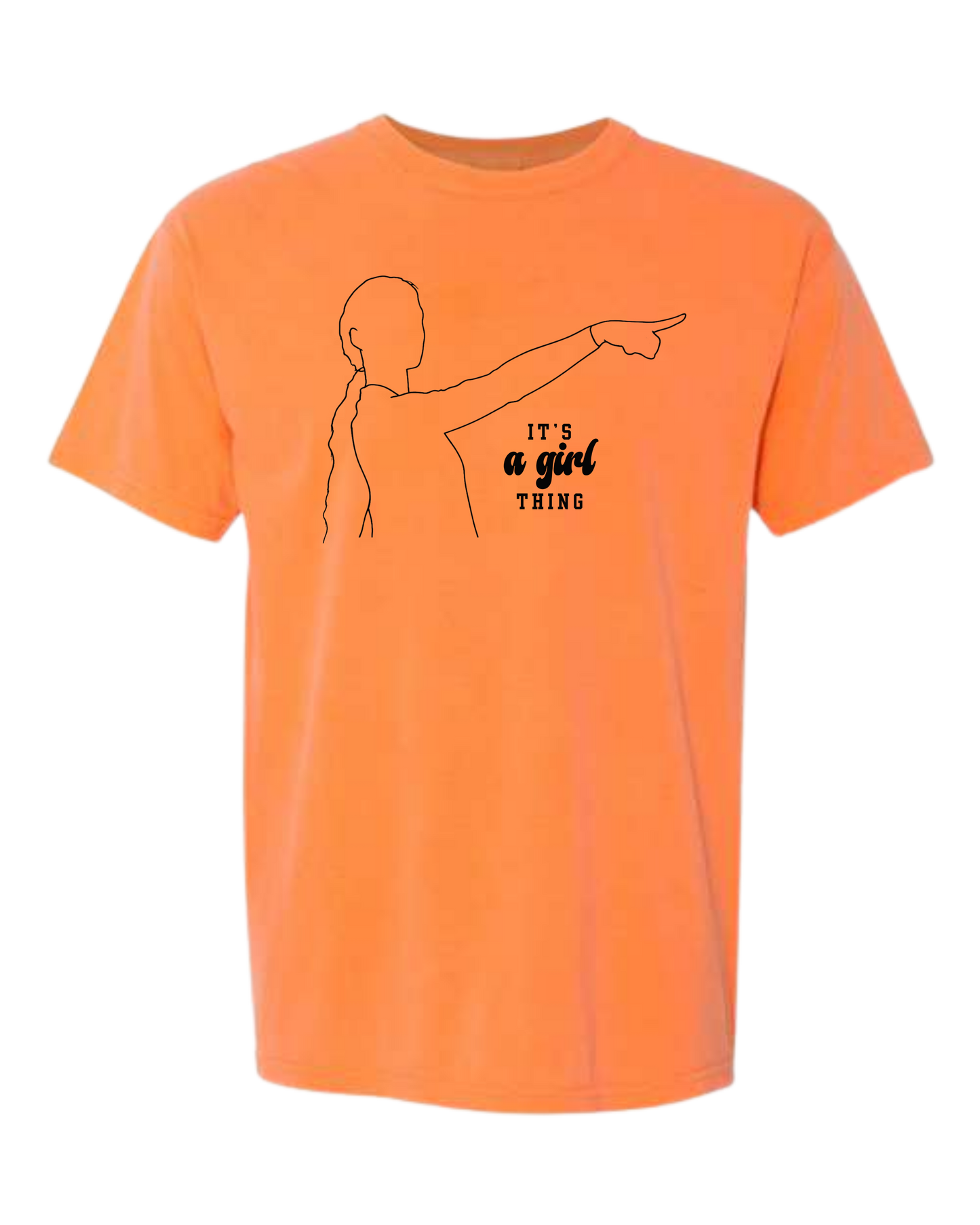 It's A Girl Thing - Comfort Colors - Heavyweight Unisex Tee - Yellows, Oranges, Reds