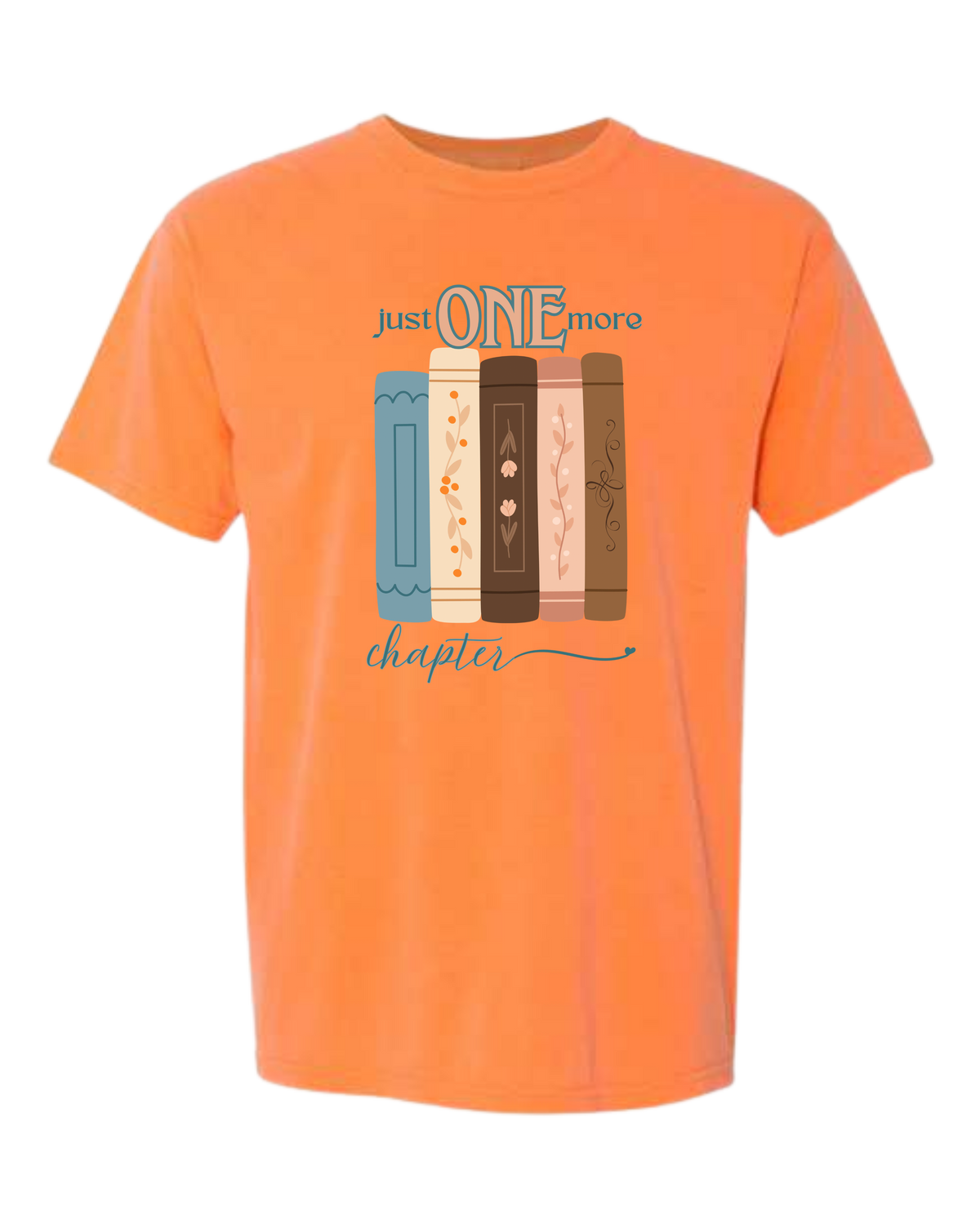 Just One More Chapter - Comfort Colors - Heavyweight Unisex Tee - Yellows, Oranges, Reds