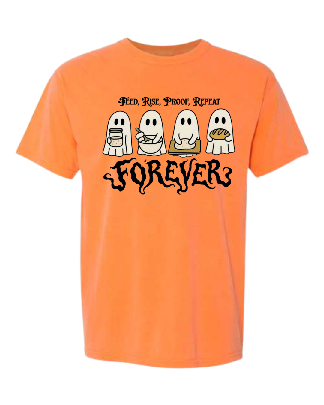 Sourdough Ghosties - Comfort Colors - Heavyweight Unisex Tee - Yellows, Oranges, Reds