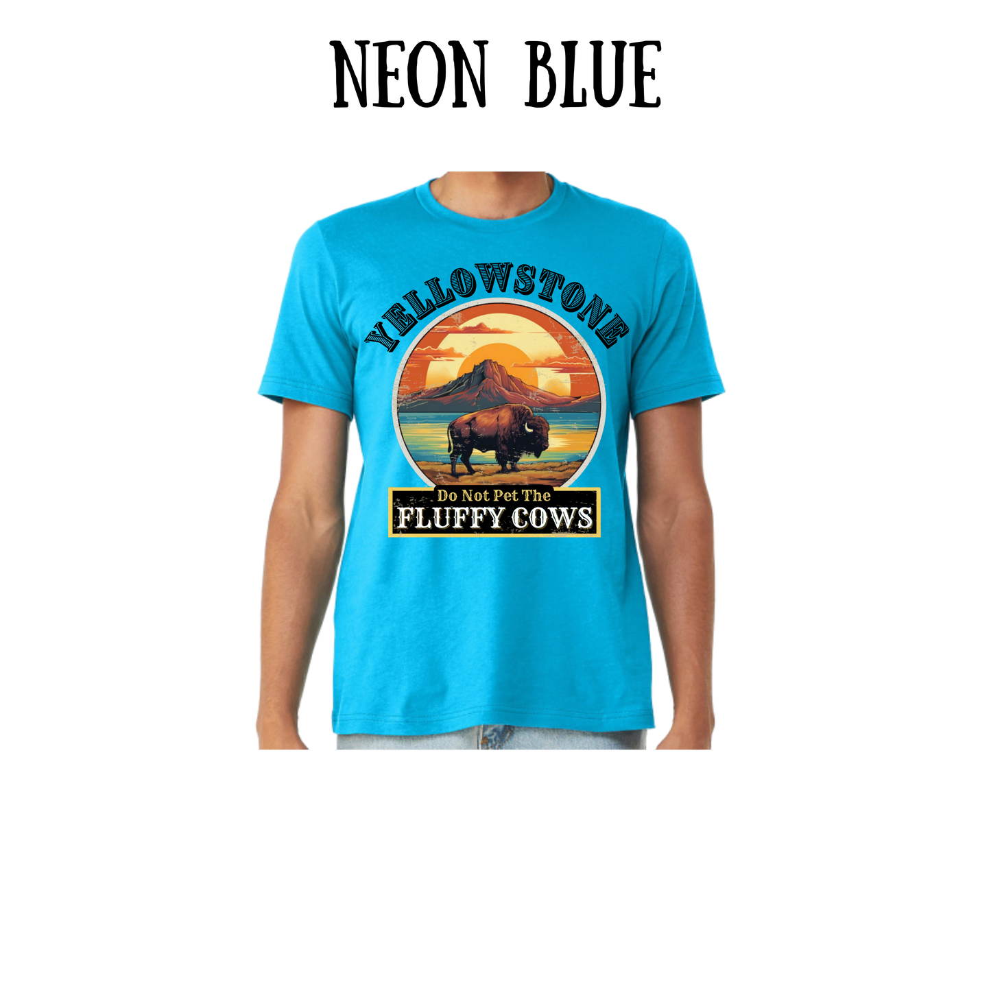 CP - Yellowstone: Fluffy Cows - Unisex Tee - Blues