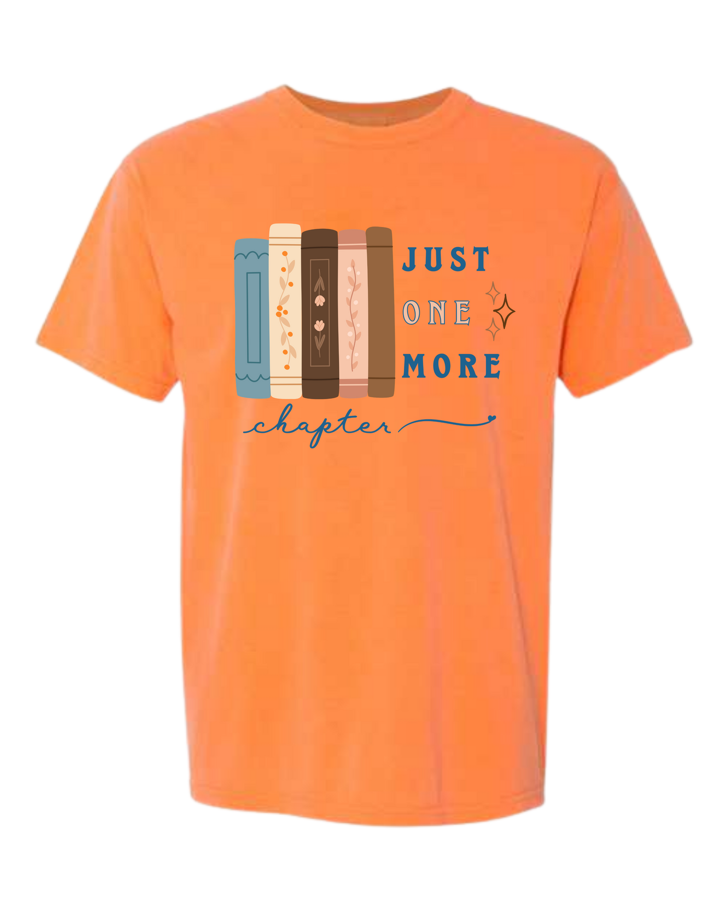 Just One More Chapter - Comfort Colors - Heavyweight Unisex Tee - Yellows, Oranges, Reds