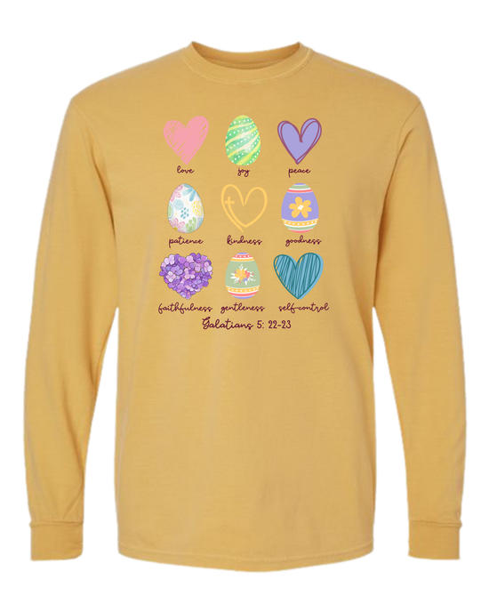Galatians 5 - Easter - Comfort Colors - Heavyweight Long Sleeve Tee - Assorted Colors