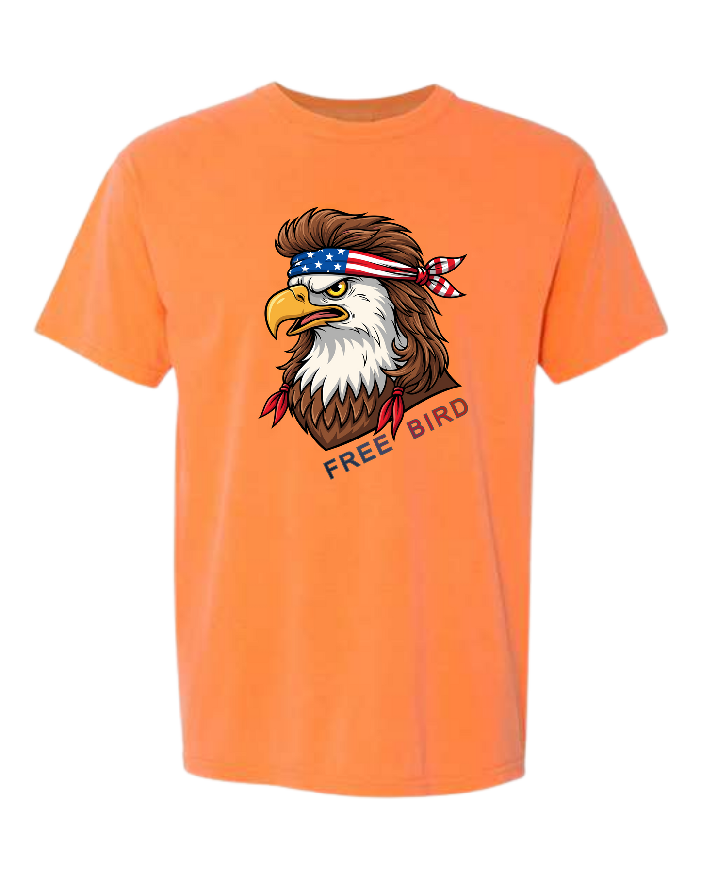 Rockin Free Bird - Comfort Colors - Heavyweight Unisex Tee - Yellows, Oranges, Reds