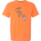 Loves Jesus & America too - Comfort Colors - Heavyweight Unisex Tee - Yellows, Oranges, Reds
