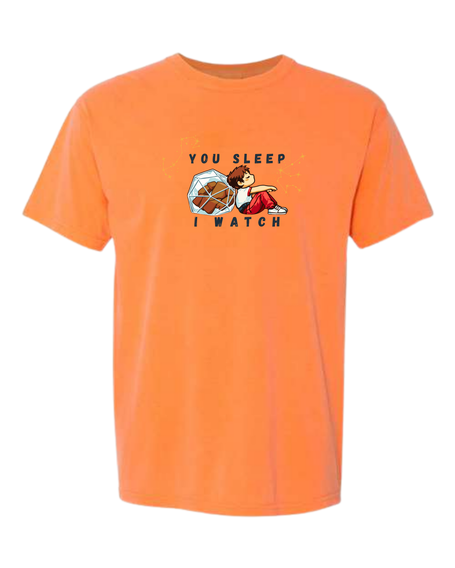You Sleep I Watch - Comfort Colors - Heavyweight Unisex Tee - Yellows, Oranges, Reds