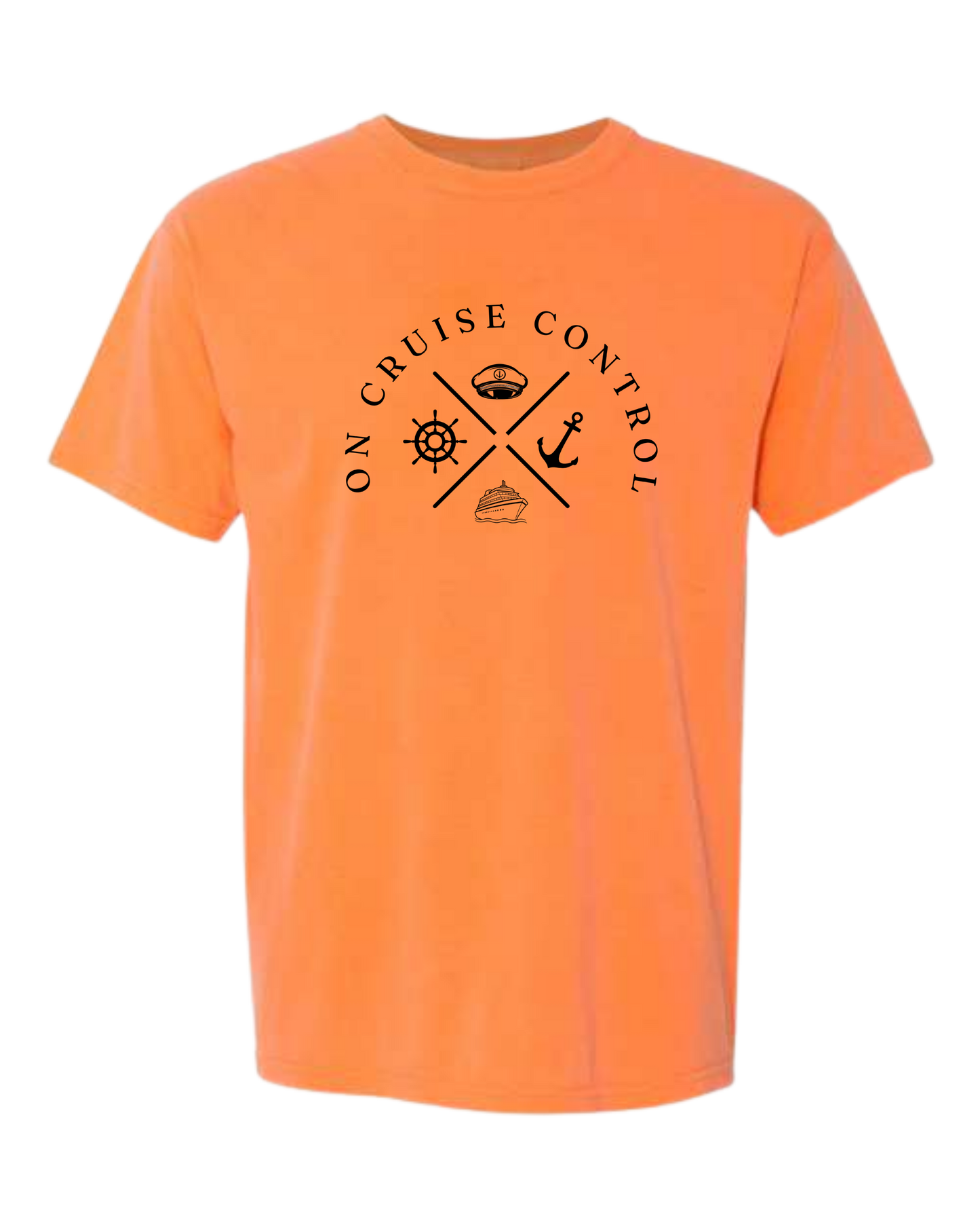 On Cruise Control - Comfort Colors - Heavyweight Unisex Tee - Yellows, Oranges, Reds