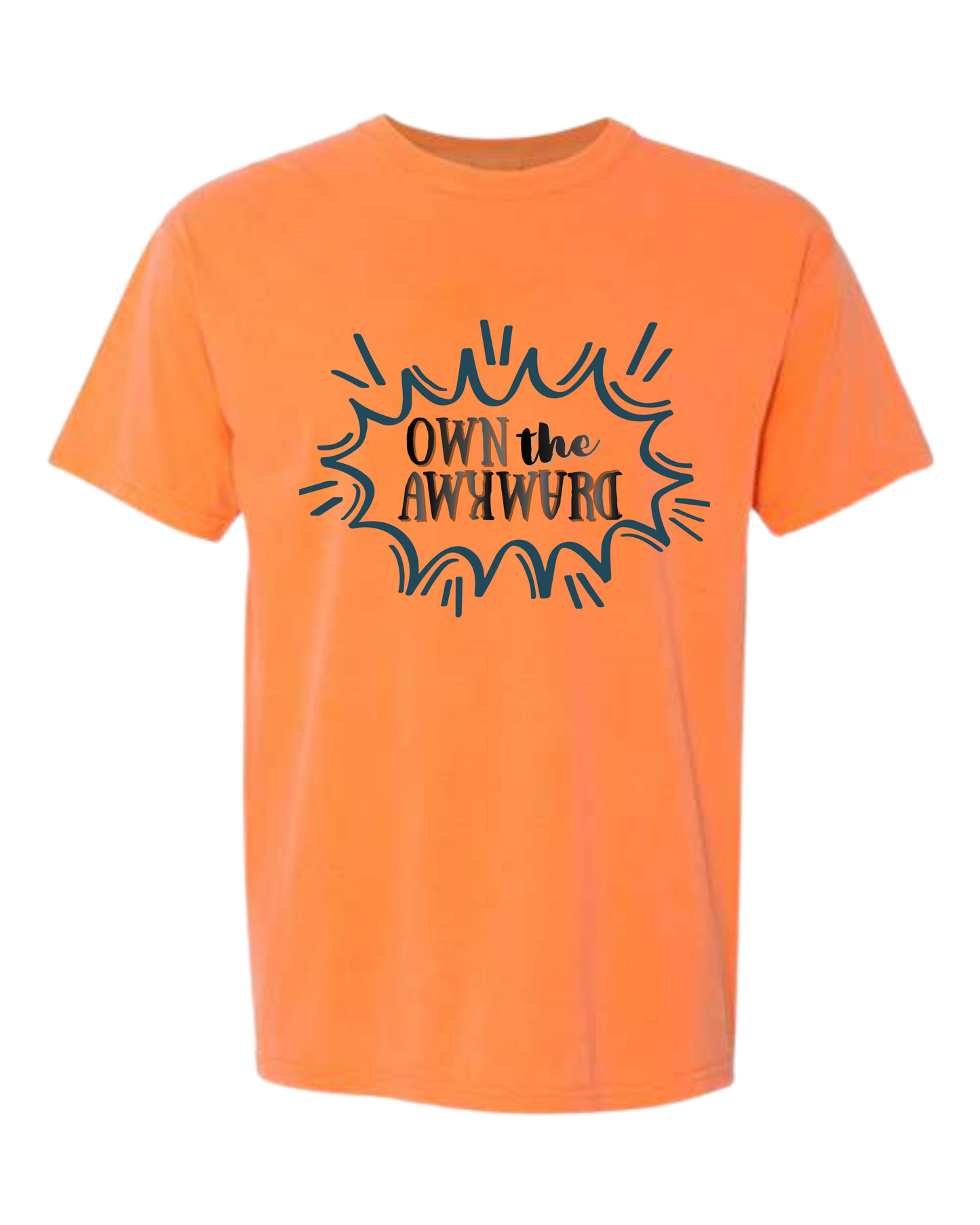 Own the Awkward - Comfort Colors - Heavyweight Unisex Tee - Yellows, Oranges, Reds