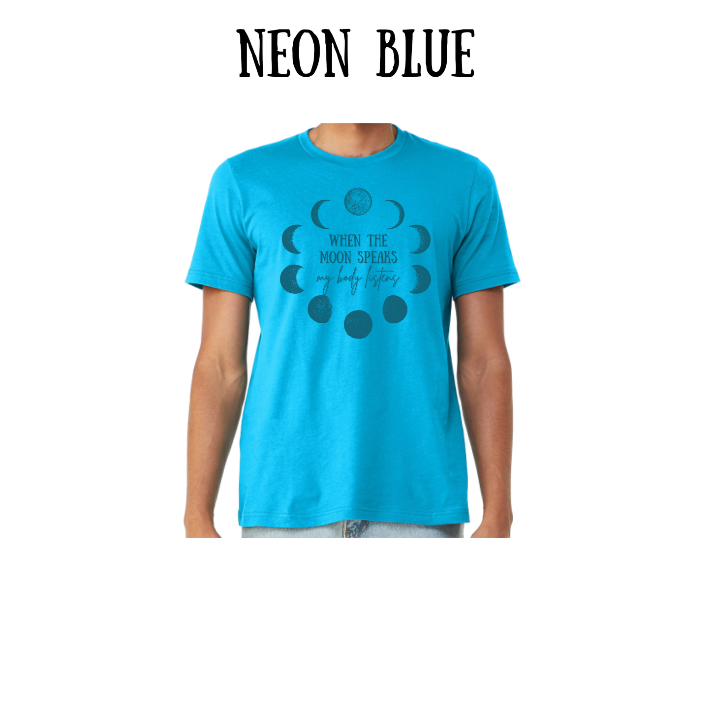 when the moon speaks - unisex tee - blues