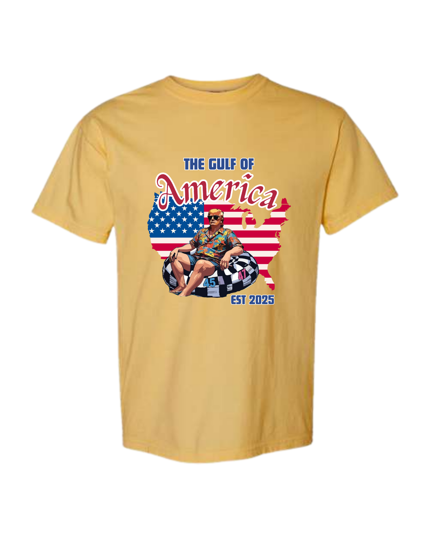 The Gulf of America - Comfort Colors - Heavyweight Unisex Tee - Yellows, Oranges, Reds