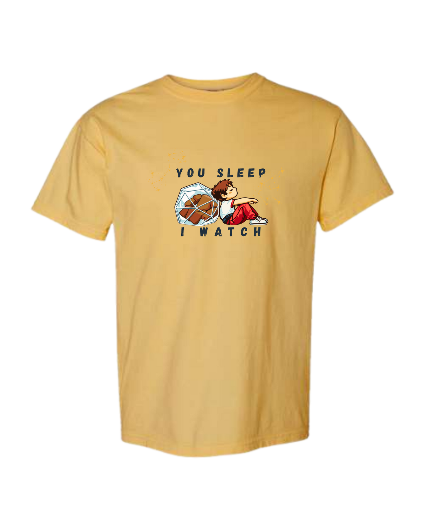 You Sleep I Watch - Comfort Colors - Heavyweight Unisex Tee - Yellows, Oranges, Reds